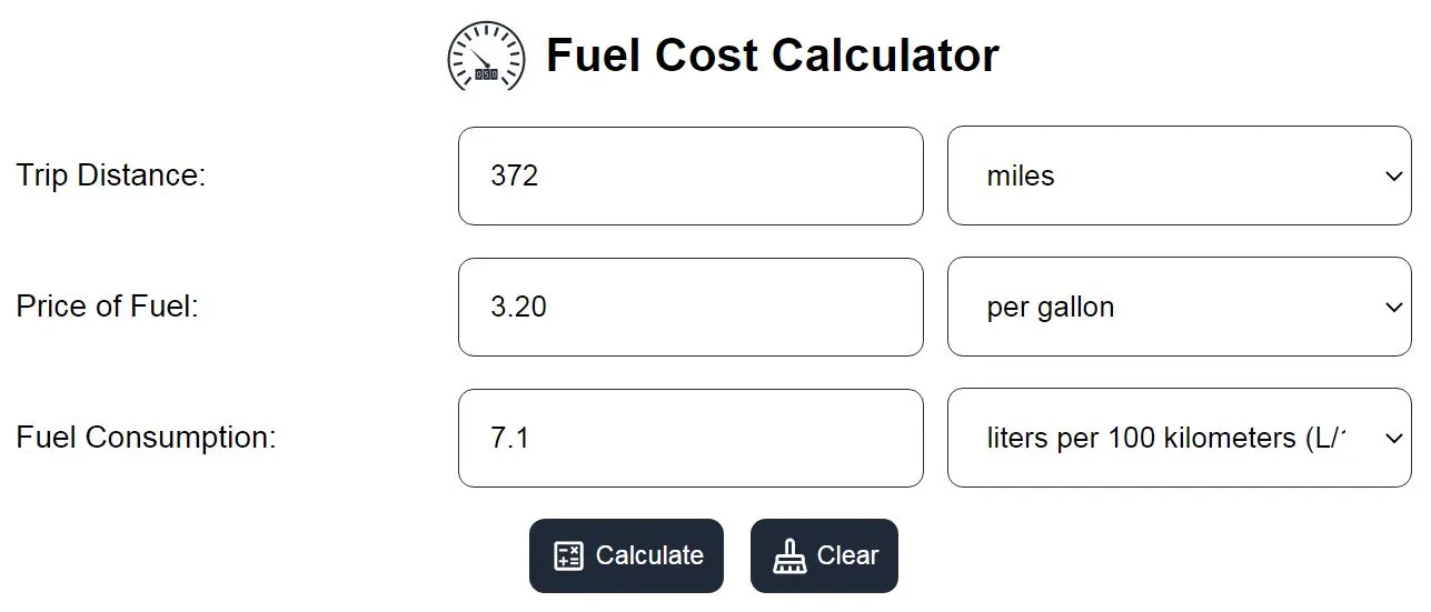 Gas Costs Calculator